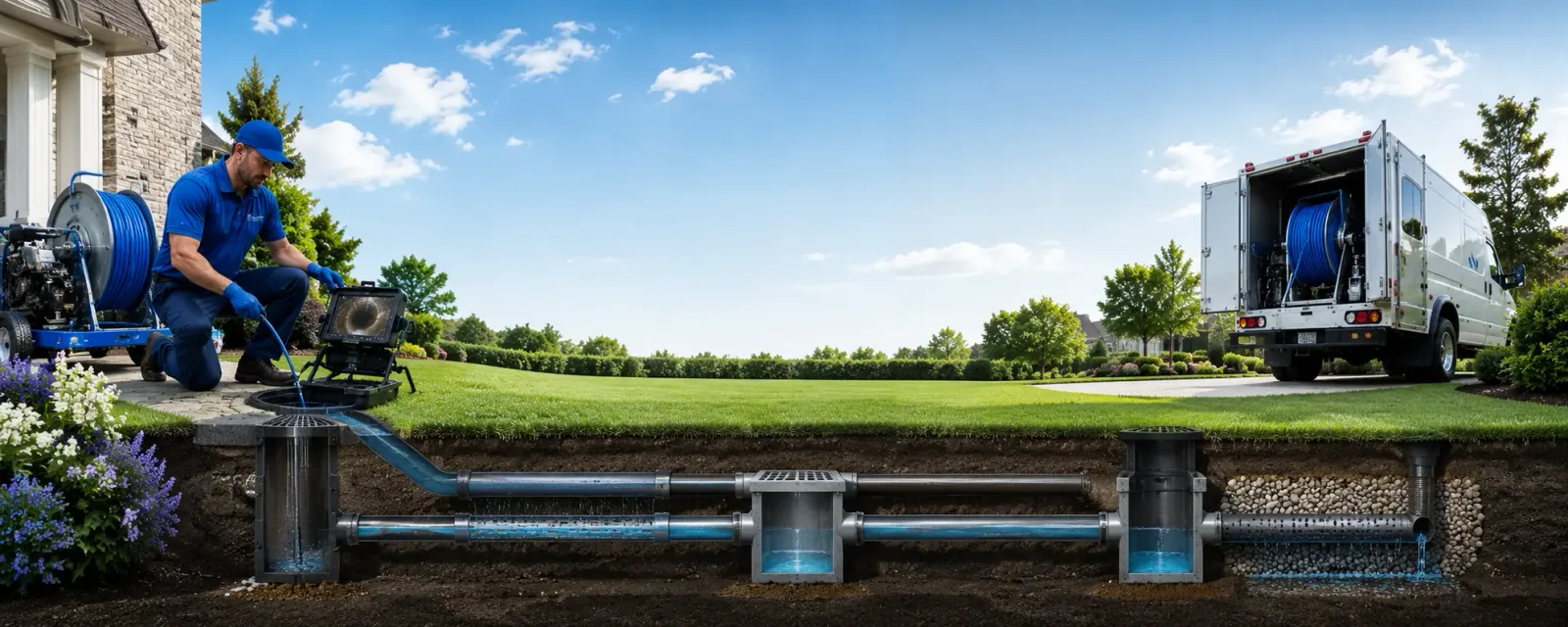 Outdoor drain cleaning information for East Greenwich, RI